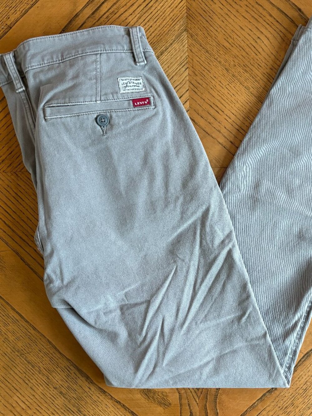 Levi's XX Chino Slim Taper Pants Men's 32x32 Gray with Zip Pocket